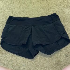 Black womens lululemon shorts